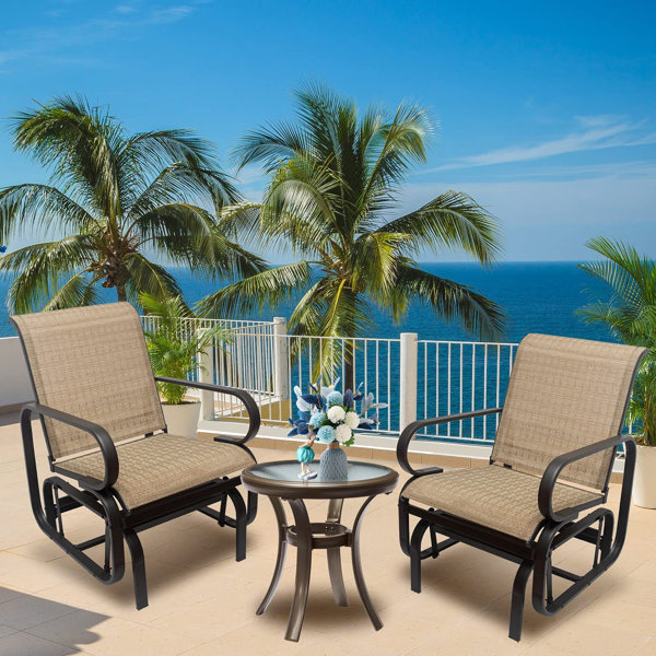 Red Barrel Studio® Outdoor Gliding Metal Chair Wayfair Canada